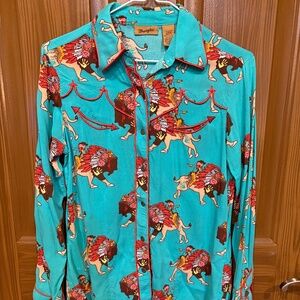 Wrangler Snaps Western Blouse Shirt Women's S/P/P